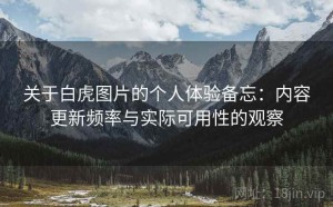 关于白虎图片的个人体验备忘：内容更新频率与实际可用性的观察