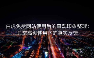 白虎免费网站使用后的直观印象整理：日常高频使用下的真实反馈