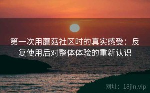 第一次用蘑菇社区时的真实感受：反复使用后对整体体验的重新认识