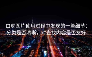 白虎图片使用过程中发现的一些细节：分类是否清晰，对查找内容是否友好