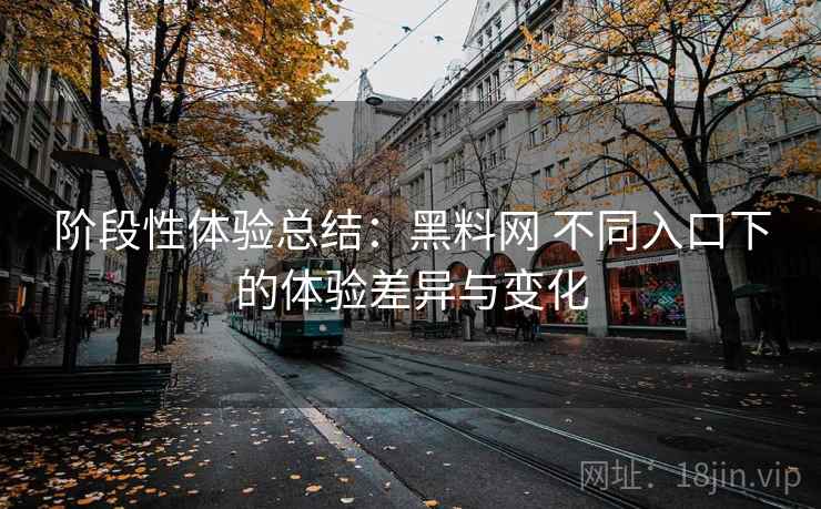 阶段性体验总结：黑料网 不同入口下的体验差异与变化