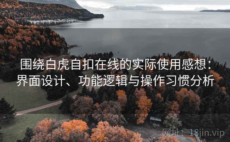 围绕白虎自扣在线的实际使用感想：界面设计、功能逻辑与操作习惯分析