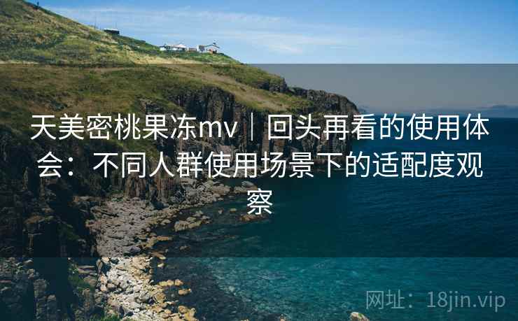 天美密桃果冻mv｜回头再看的使用体会：不同人群使用场景下的适配度观察