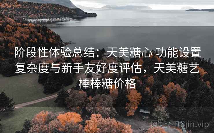 阶段性体验总结：天美糖心 功能设置复杂度与新手友好度评估，天美糖艺棒棒糖价格