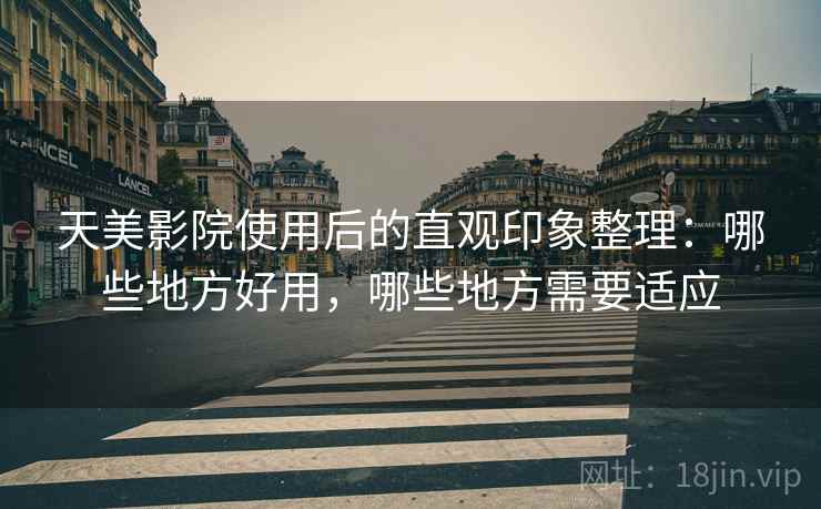 天美影院使用后的直观印象整理：哪些地方好用，哪些地方需要适应