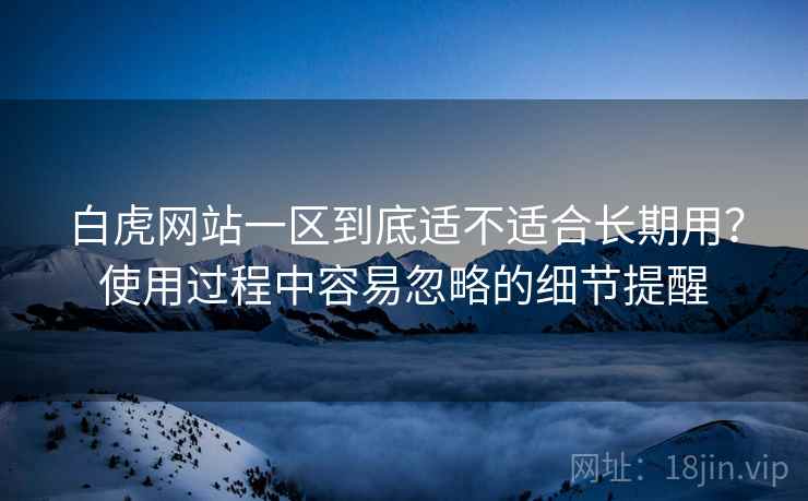 白虎网站一区到底适不适合长期用？使用过程中容易忽略的细节提醒