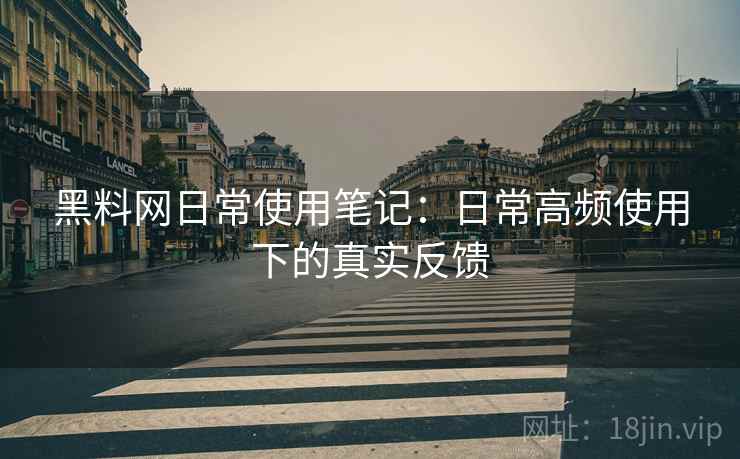 黑料网日常使用笔记：日常高频使用下的真实反馈